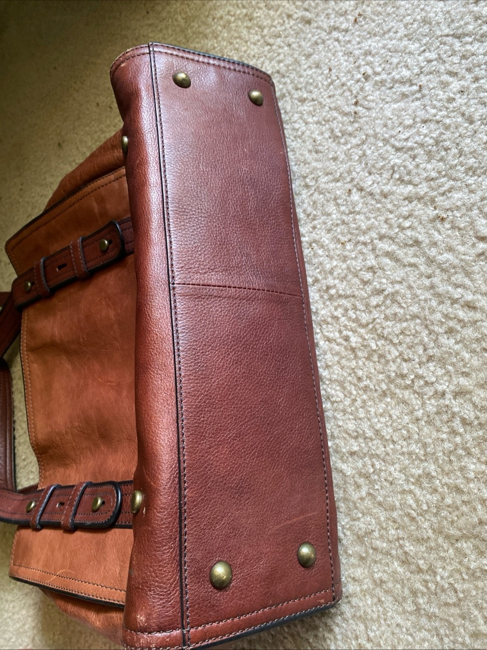 Fossil Large Brown Tote - Picture 3 of 7